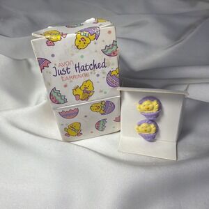 VTG 1990 Avon Just Hatched Earrings New In Original Box Charming Chicks Easter